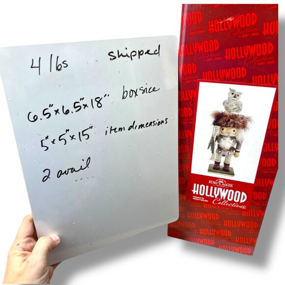 Kurt Adler Hollywood Nutcracker Woodsman With Owl Hat 15" NWB - Picture 9 of 12